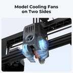 3dfactorylb Creality Ender-3 V3 KE 3D Printer with metal frame, touchscreen display, and filament spool holder in a workshop setting