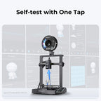 Creality Ender-3 V3 KE 3D printer by 3dfactorylb with build platform, filament spool holder, and control screen visible in the image.