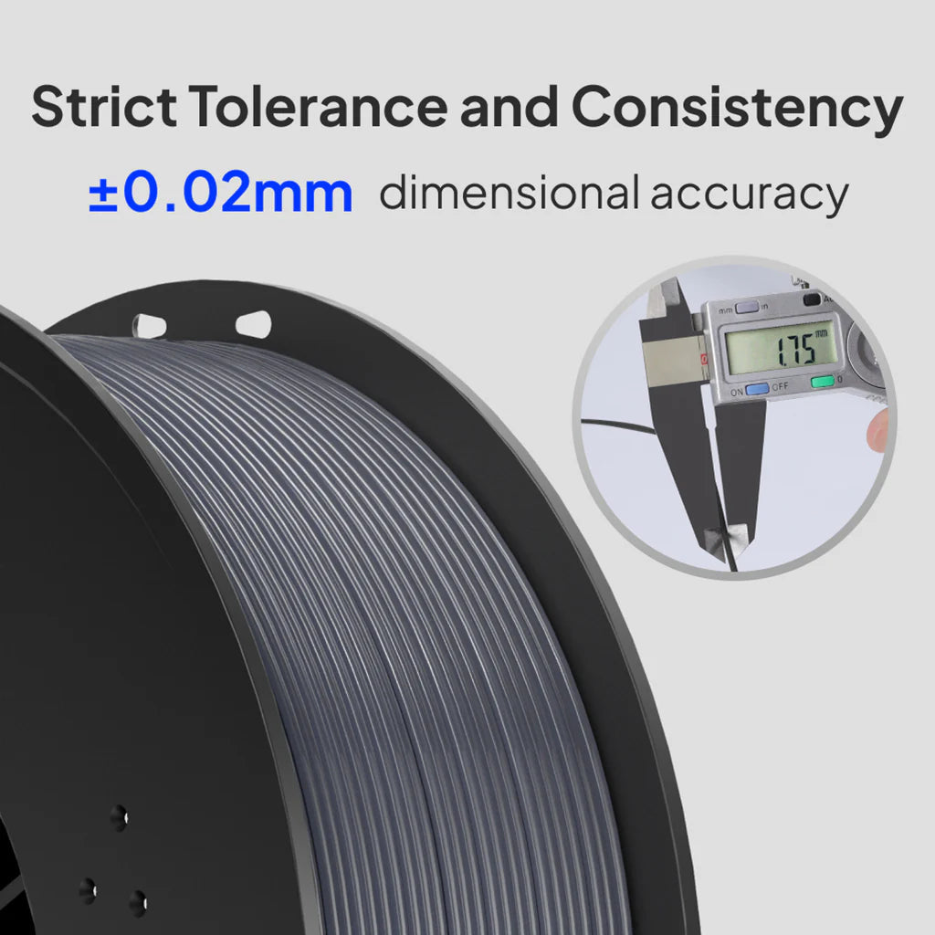 3dfactorylb Elegoo TPU 95A flexible filament spools 1kg, 1.75mm diameter for 3D printing, shown in a neat spool with colorful filament