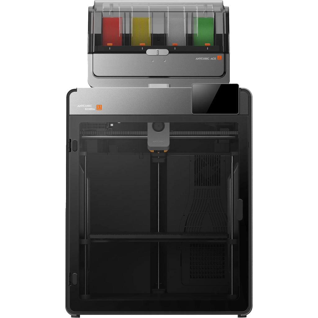 3D printer 3dfactorylb Anycubic Kobra S1 Max combo with large build volume and modern design, shown in a clean workspace setting.