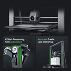 3dfactorylb Creality Ender-3 V3 Plus 3D printer with metal frame, touchscreen display, and filament spool holder.