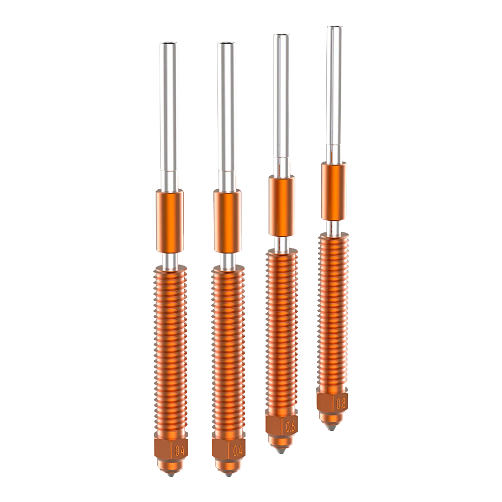 3dfactorylb Unicorn Quick-Swap Nozzle Kit spare part for 3D printers, featuring colorful nozzle tips for easy filament change.