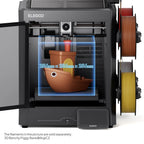 3D printer Elegoo Centauri Carbon 2 Combo by 3dfactorylb showing the build volume and printer details in a sleek design.