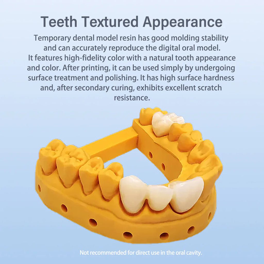 Antinsky Temporary Dental Model Resin A1 by 3dfactorylb, 1kg container, showcasing smooth, beige dental model resin for 3D printing