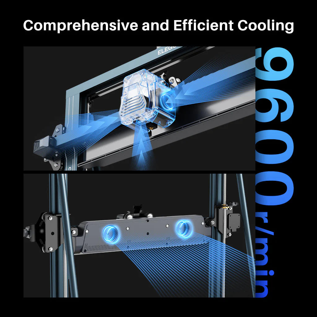 3D printer Elegoo Neptune 4 Max by 3dfactorylb with large build volume and sleek design, shown from a front-angle view.