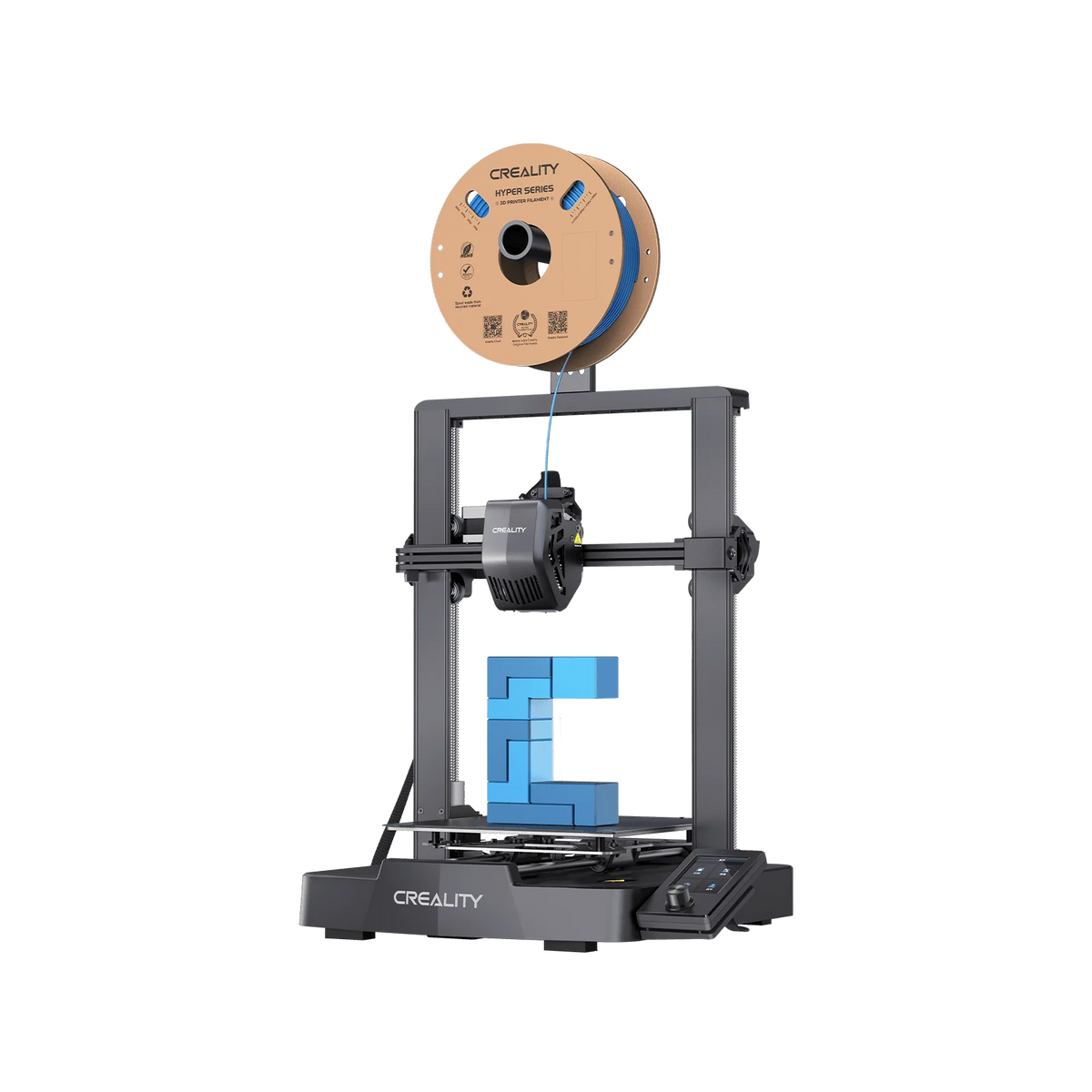 3dfactorylb Creality Ender-3 V3 SE 3D printer with filament spool and control screen, ready for 3D printing projects