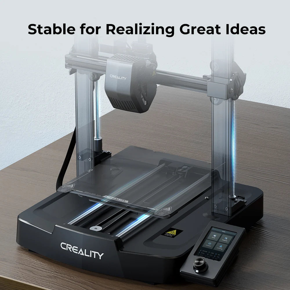 3dfactorylb Creality Ender-3 V3 SE 3D Printer with metal frame, filament spool, and control screen on a worktable.