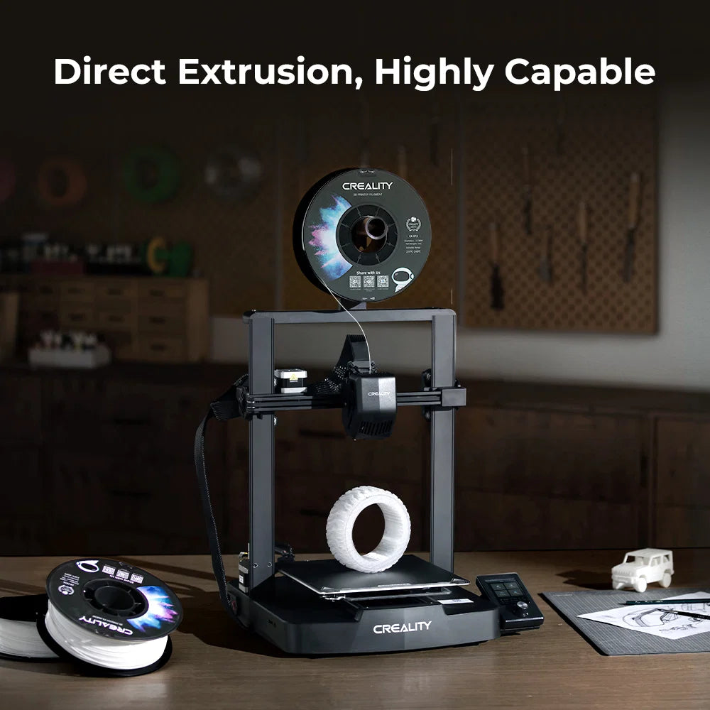 3dfactorylb Creality Ender-3 V3 SE 3D printer with filament spool and build platform, ready for 3D printing projects