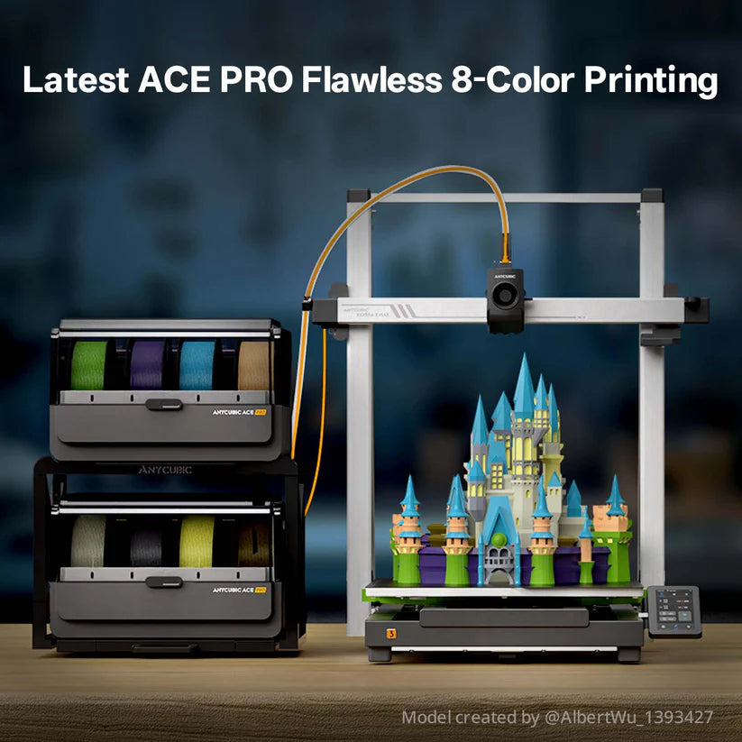 3dfactorylb Anycubic Kobra 3 Max 3D printer with large build volume, featuring a sturdy frame and advanced extrusion system.
