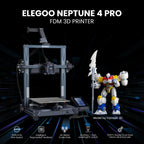 3D printer Elegoo Neptune 4 Pro by 3dfactorylb with metal frame and touchscreen display, ready for 3D printing projects
