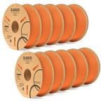 3dfactorylb Elegoo PLA+ filament bundle in 10kg orange spool, ideal for 3D printing with vibrant, high-quality filament.