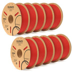Red 3dfactorylb Elegoo PLA+ filament bundle, 10kg spool for 3D printing with vibrant, high-quality filament.