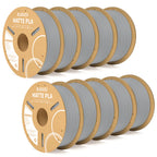 3dfactorylb Elegoo PLA matte filament bundle in 10kg slate grey, showing spools of versatile 3D printing filament.