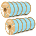 3dfactorylb Elegoo PLA matte filament bundle in 10kg Ice Blue, showing spools of durable, high-quality 3D printing filament.