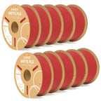 3dfactorylb Elegoo PLA matte filament bundle in Ruby Red, 10kg spool for 3D printing with a smooth matte finish
