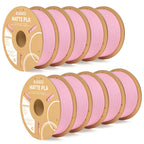 3dfactorylb Elegoo PLA Matte filament bundle, 10kg, in Sakura Pink, showing spools of 3D printing filament with matte finish.