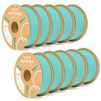 3dfactorylb Elegoo PLA matte filament bundle in teal green, 10kg spool for 3D printing with a smooth, matte finish.