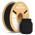 Black PLA matte filament 1kg 1.75mm on cardboard spool by 3dfactorylb for 3D printing.