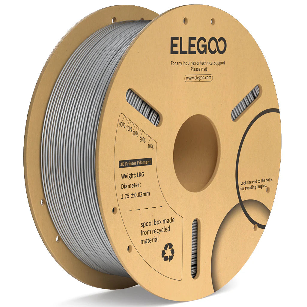 Space grey PLA+ filament spool from 3dfactorylb, 1kg 1.75mm 3D printing filament on a paper spool.