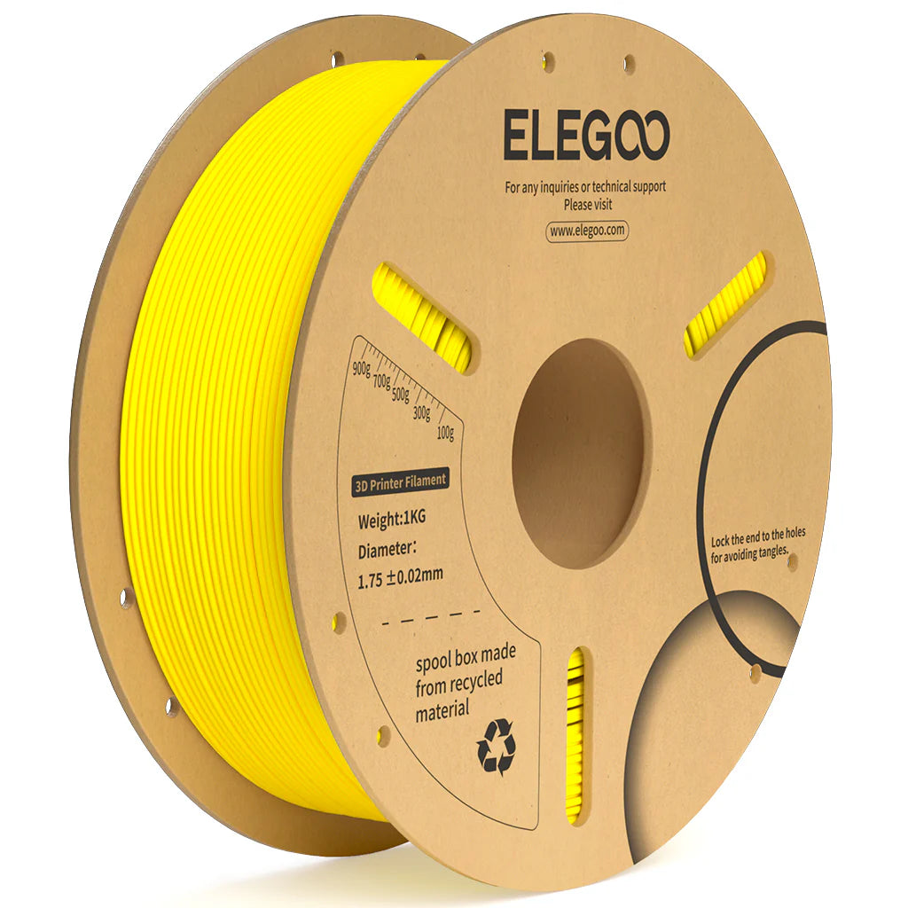Yellow PLA+ filament spool by 3dfactorylb, 1kg 1.75mm 3D printing filament on paper spool