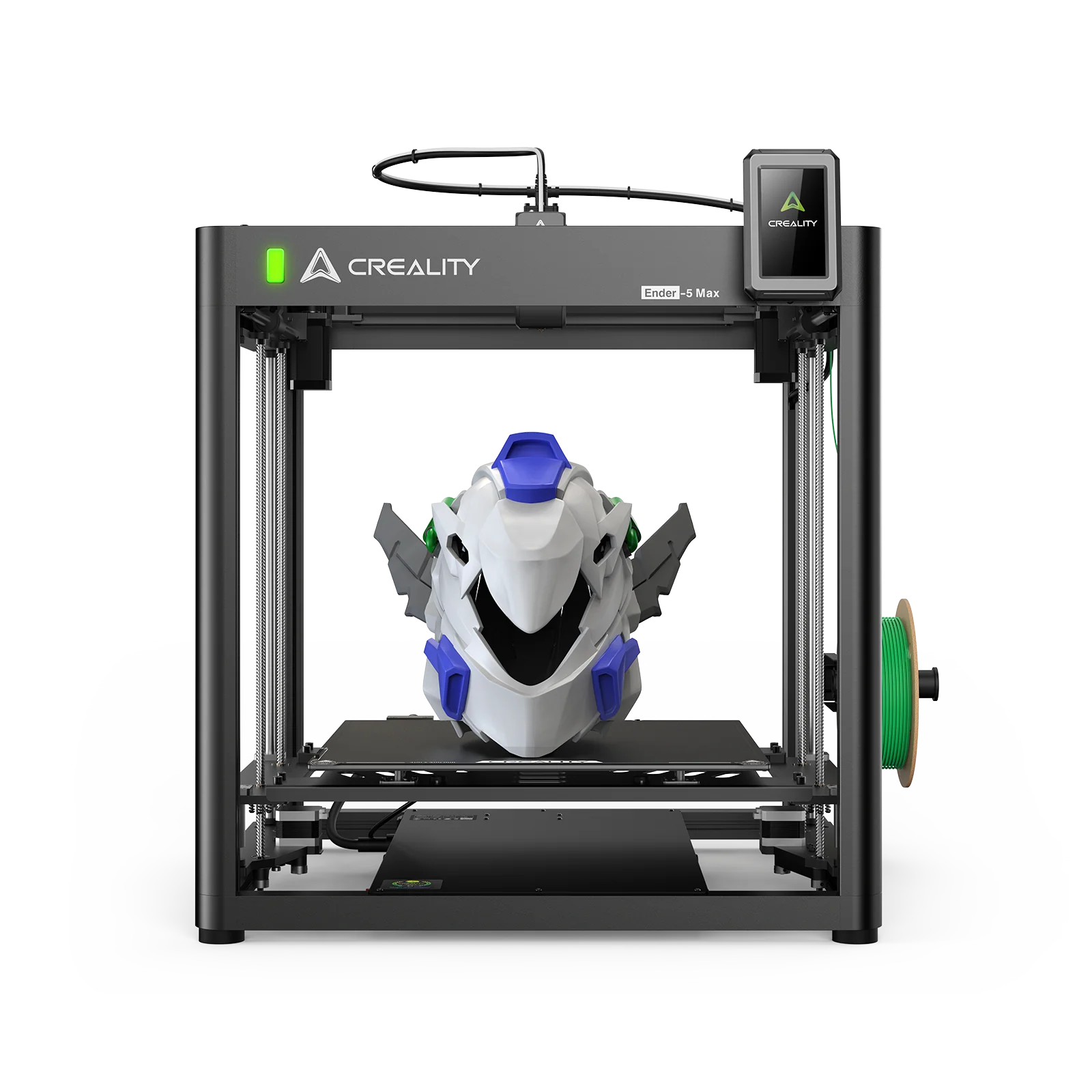 3DFactoryLB Creality Ender-5 Max 3D printer with large build volume, black frame, and filament spool holder in view