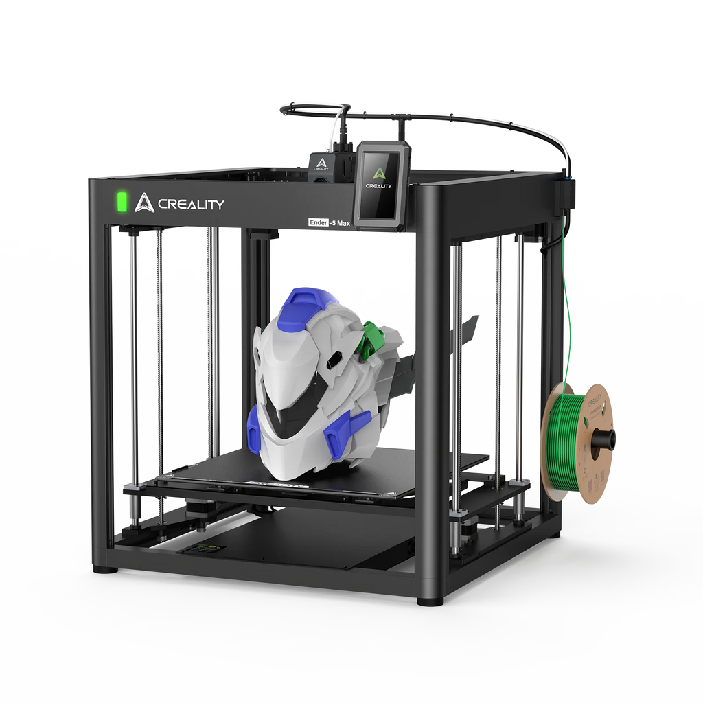 3dfactorylb Creality Ender-5 Max 3D printer with large build volume, featuring the printer's frame, filament spool holder, and control panel.