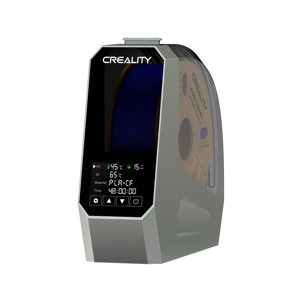 3dfactorylb Creality Space Pi filament dryer accessory for 3D printing, shown with drying chamber and control panel.