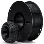 Black Elegoo TPU 95A flexible filament spool from 3dfactorylb, 1kg weight, 1.75mm diameter for 3D printing applications