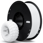 White Elegoo TPU 95A flexible filament 1kg spool, 1.75mm diameter, suitable for 3D printing by 3dfactorylb