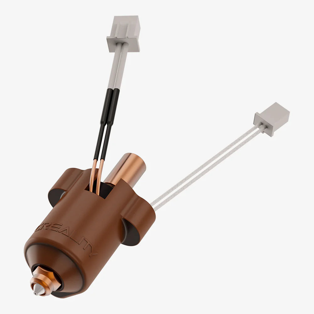 Ender-3 V3 KE ceramic heating block kit by 3dfactorylb, showing a close-up of the spare part with metal and ceramic components.