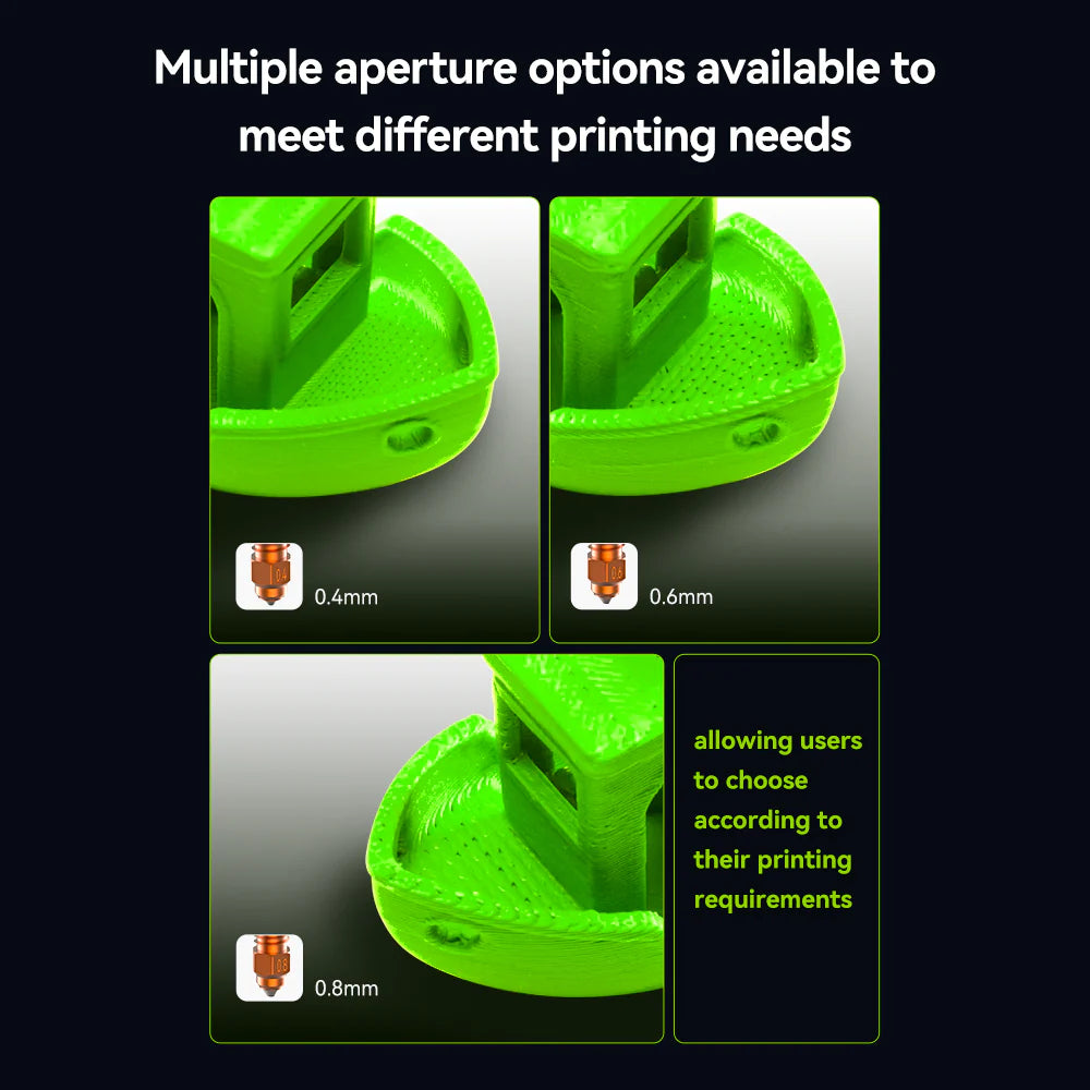 Unicorn Quick-Swap Nozzle Kit spare part by 3dfactorylb with multiple colorful nozzles for 3D printer filament extrusion.