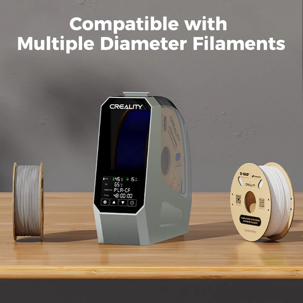 3dfactorylb Creality Space Pi Filament Dryer accessory, compact device with digital controls for drying 3D printing filament.