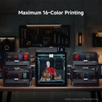 3dfactorylb Anycubic Kobra S1 Max 3D printer with metal frame, touchscreen display, and filament spool holder in a clean workspace