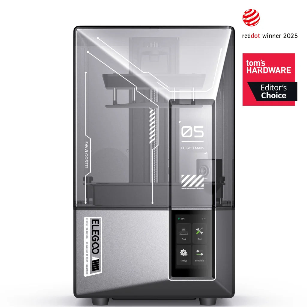 3dfactorylb Elegoo Mars 5 Ultra 3D Printer with EU plug, compact resin 3D printer for detailed models and prototypes.