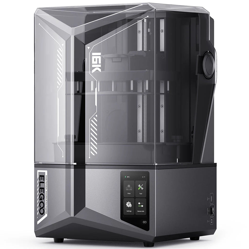 3D printer Elegoo Saturn 4 Ultra 16K Resin 3D Printer by 3dfactorylb, showing the left side with digital display and resin vat