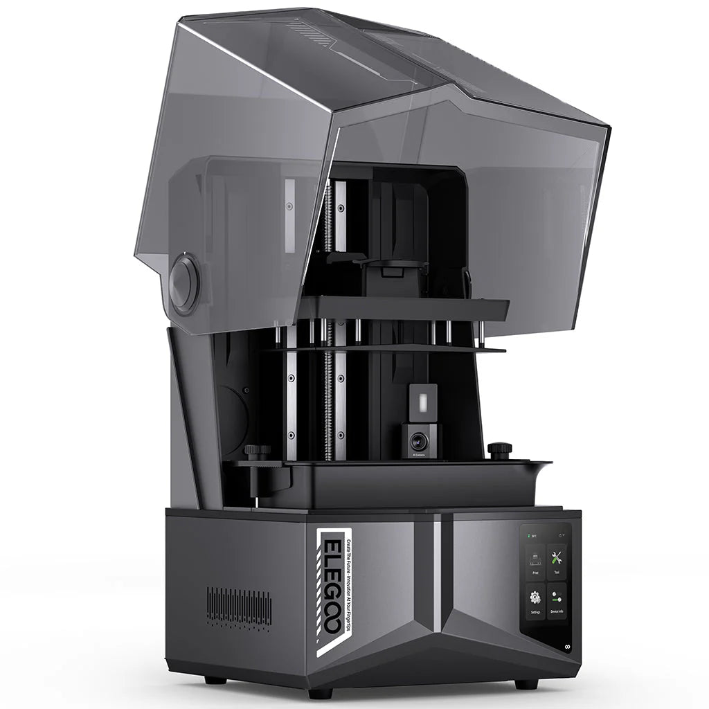 3D printer Elegoo Saturn 4 Ultra 16K resin 3D printer with open side view, branded by 3dfactorylb, showcasing the right side of the device