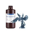 Gray 3dfactorylb Anycubic water washable resin 1kg bottle for 3D printing, featuring clear labeling and a transparent cap.